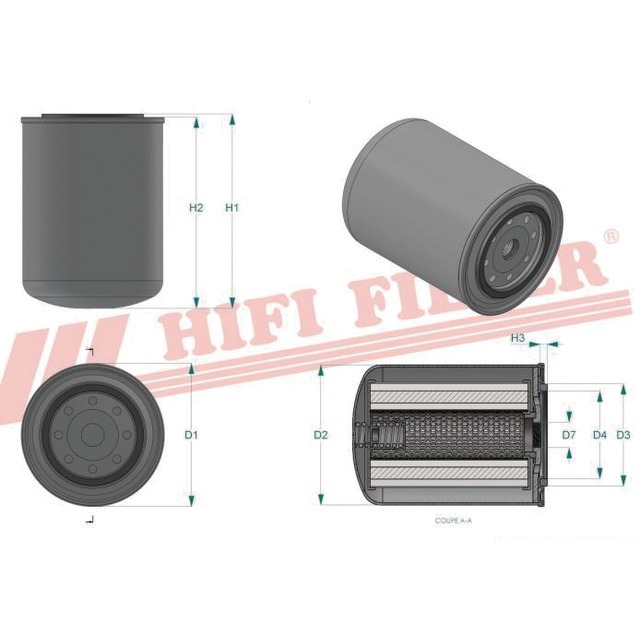 Filtre Hydraulique SH 59005 Hifi Filter référence fournisseur HIFSH59005